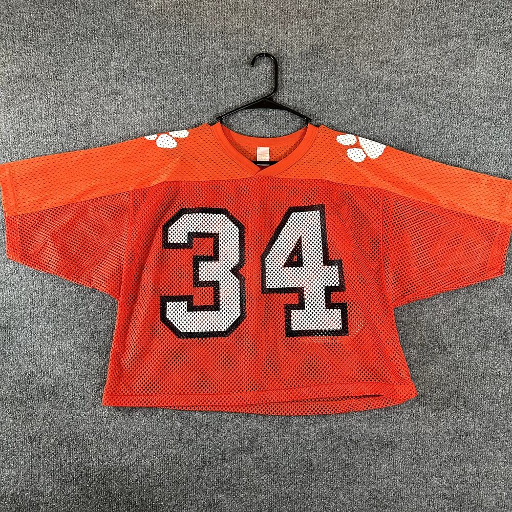 Clemson Tigers #34 Orange Mesh Football Jersey Men's L XL Practice